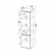 Plaukts ARCA AR2, balts